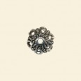 Pewter Effect Bead Cap - 10mm 