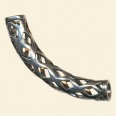Pewter Effect Filigree Tube - 50mm 