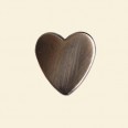 Pewter Effect Metallised Flat Heart Beads - 20mm 