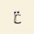 Plated Letter C Pendant - 12mm 