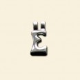 Plated Letter E Pendant - 12mm 