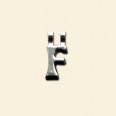Plated Letter F Pendant - 12mm 