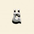 Plated Letter G Pendant - 12mm 