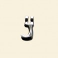 Plated Letter J Pendant - 12mm 