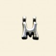 Plated Letter M Pendant - 12mm 