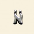 Plated Letter N Pendant - 12mm 