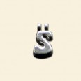 Plated Letter S Pendant - 12mm 