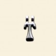 Plated Letter T Pendant - 12mm 