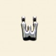Plated Letter W Pendant - 12mm 