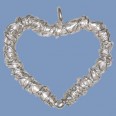 Thai Silver Heart Pendant - 30mm 