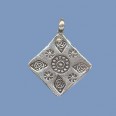Thai Silver Diamond Pendant - 18mm 