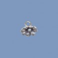 Thai Silver Flower Pendant - 10mm 