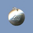 Thai Silver Love Pendant - 18mm 