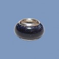 Pandora Style Gemstone Blue Goldstone Bead with Sterling Silver Inset - 12mm 