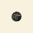 Grey/Jet Shamballa Crystal Pave Beads - 10mm 