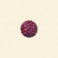 Fuchsia Shamballa Crystal Pave Beads - 10mm 