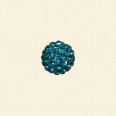 Aqua Shamballa Crystal Pave Beads - 10mm 