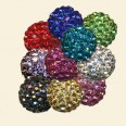 Mixed Shamballa Crystal Pave Beads - 10mm - Pack of 10