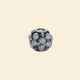 Black Shamballa Pave Bead with Imitation Pearls and Crystals - 10mm 