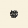 Black Shamballa Pave Bead set with Crystals - 10mm 