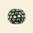 Blue Shamballa Pave Bead set with Crystals - 15mm 