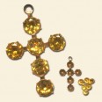 Gold Cross and Yellow Cubic Zirconia Pendant Kit
