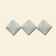 White Porcelain Flat Square Beads - 20mm - Pack of 10