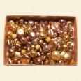 Brown / Gold Czech Mixed Glass Pearls - 50 Gram Pack