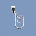 Silver Mobile Phone Pendant - 15mm 