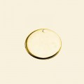 Gold Plated Disc Pendants - 12mm - Pack of 10