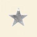 Silver Plated Flat Star Pendant - 17mm - Pack of 10 