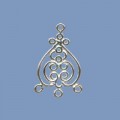 Sterling Silver Dropper - 15mm x 10mm 