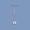 Silver Tie Clutch - 40mm Long