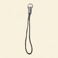 Black Mobile Phone Strap with Plated Top