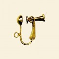 Gold Plated Earscrews with Clip and Loop - Pair