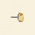 Gold Plated Earstuds with 8mm Cup - Pair