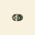 Pandora Style Green Metal Beads