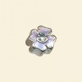 Pandora Style Crystal Lavender Metal Beads