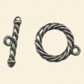 Pewter Effect Bar and Ring Fastener
