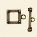 Antique Gold Plated Bar and Ring Fastener
