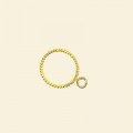Gold Plated Closed Twisted Ring with Loop - 10mm - Packs