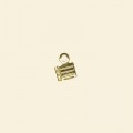 Gold Plated Folding Crimps - 4mm - Pack of 10