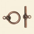 Antique Copper Plated Bar and Ring Fastener