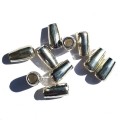 Silver Tapered Tube - 8mm x 4mm - Pack of 10