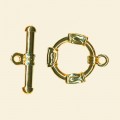 Gold Plated Bar and Ring Fastener