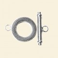 Silver Plated Bar and Ring Fastener