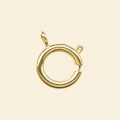 Gold Plated Bolt Ring - 14mm 