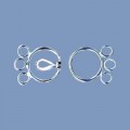 Silver Three String Clasp - 8mm 