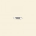 Silver Plated 2 Hole Bar - 7mm x 2mm - Pack of 10 