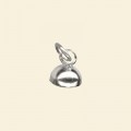 Silver Plated Necklace End - 8mm Diameter - Pack of 10 